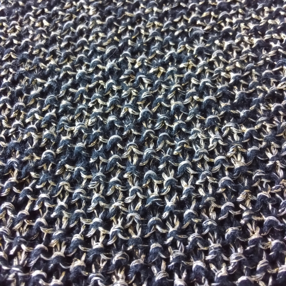 Women's Relativity Metallic Gold & Black Knit Sweater Raglan Sleeve Crew Neck - Picture 12 of 13